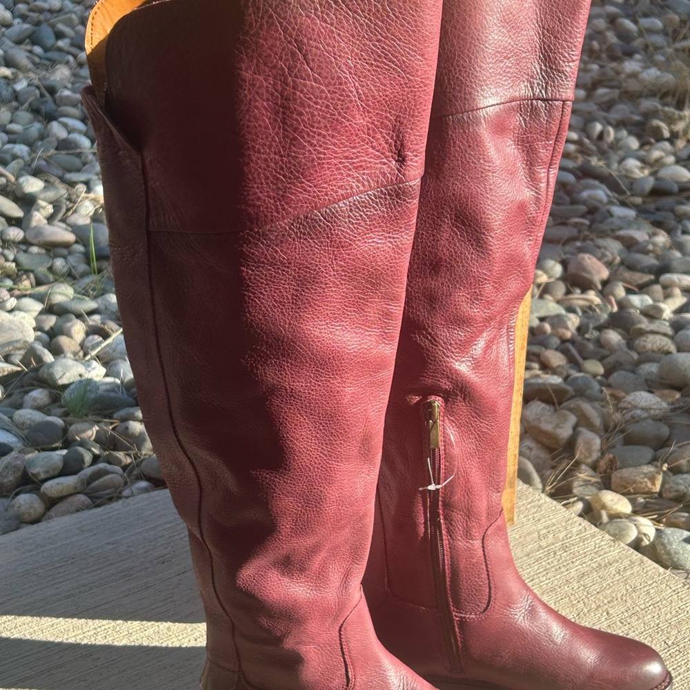 Franco Sarto leather Over the Knee Boots Sz 5